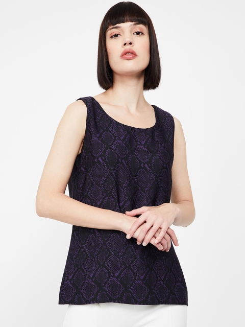 

CODE by Lifestyle Women Purple Printed Top