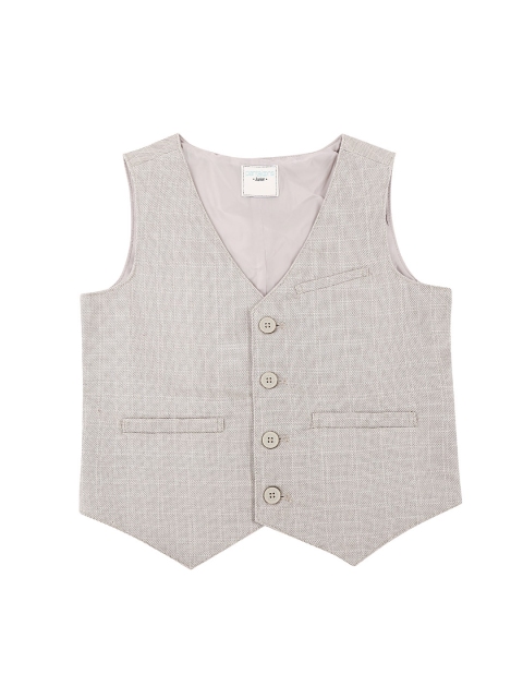 

Pantaloons Junior Boys Grey Regular Fit Self Design Party Shirt