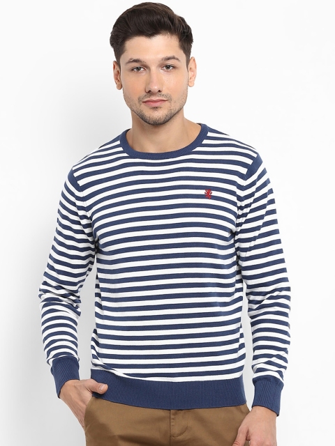 

Red Tape Men Blue & White Striped Sweater
