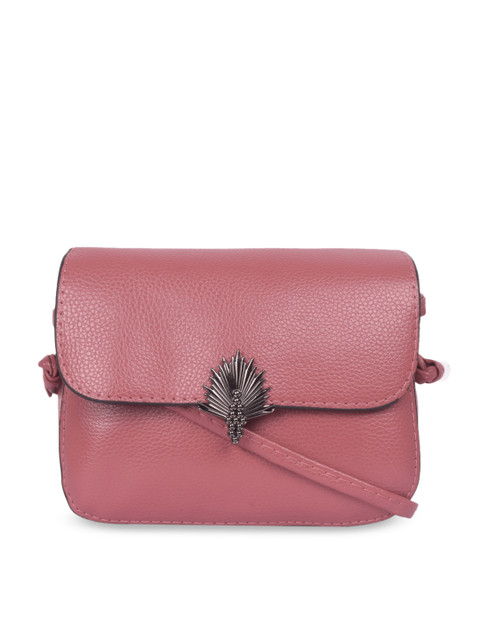 

Bagkok Pink Solid Sling Bag