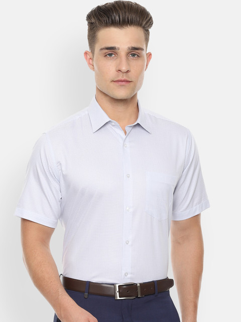 

Van Heusen Men Grey Regular Fit Self Design Formal Shirt
