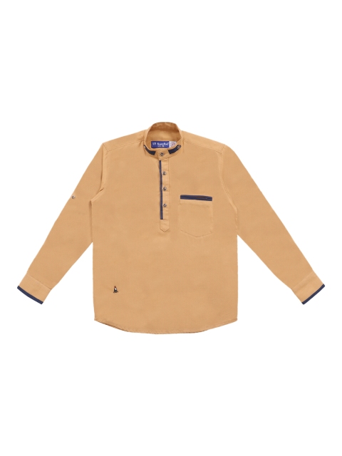 

Lil Tomatoes Boys Beige Regular Fit Self Design Casual Shirt