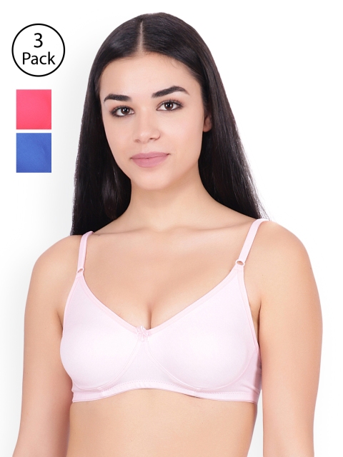 

Floret Coral & Pink Solid Non-Wired Non Padded T-shirt Bra