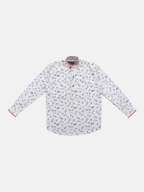 

Lil Tomatoes Boys White Regular Fit Printed Casual Shirt
