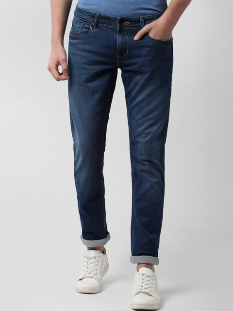 

Peter England Casuals Men Navy Blue Skinny Fit Mid-Rise Clean Look Stretchable Jeans