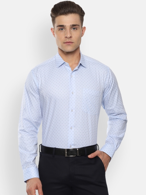 

Van Heusen Men Blue & Grey Regular Fit Printed Formal Shirt