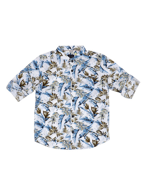 

Allen Solly Junior Boys White & Blue Regular Fit Printed Casual Shirt