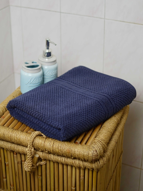 

Avira Home Navy Blue Solid 550 GSM Cotton Bath Towel