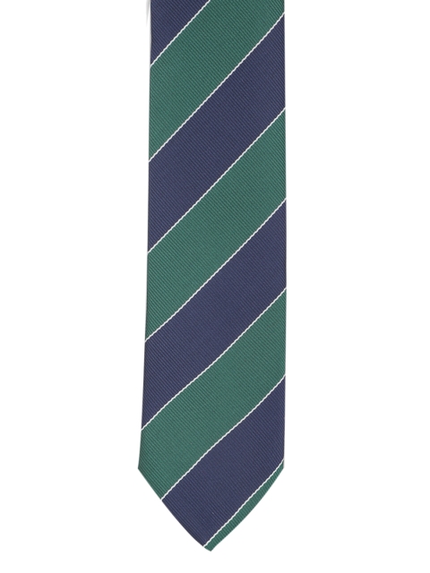 

Van Heusen Green & Navy Blue Striped Broad Tie