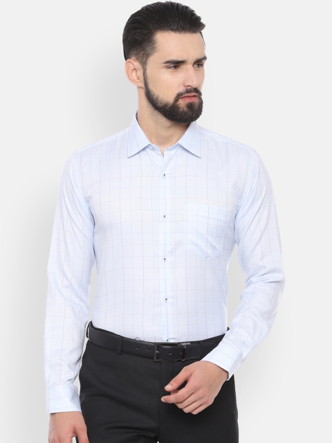 

Van Heusen Men Blue Slim Fit Checked Formal Shirt