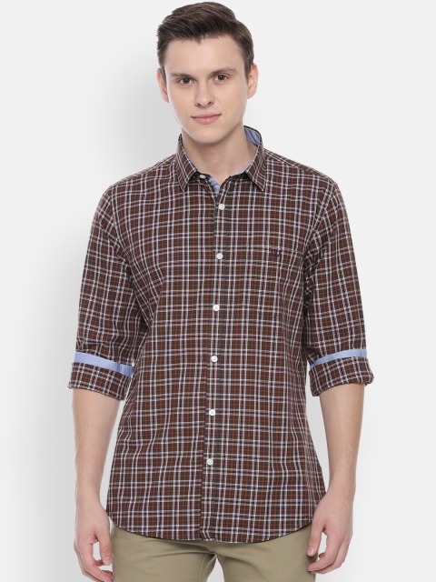 

Van Heusen Sport Men Brown Slim Fit Checked Casual Shirt
