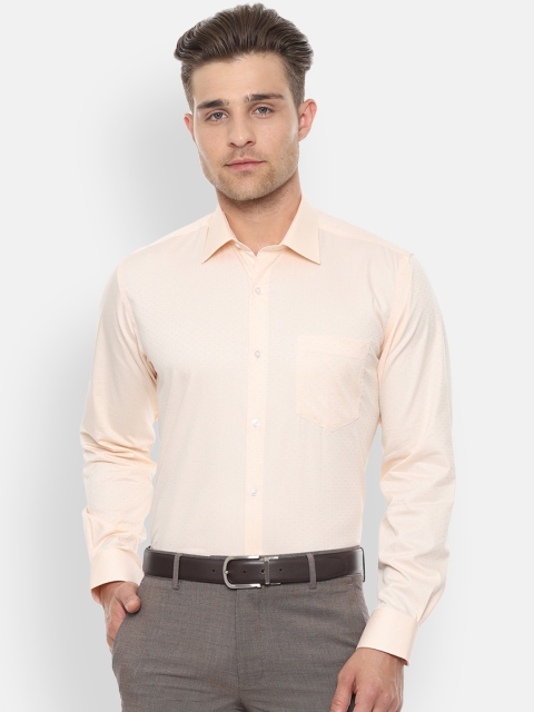

Van Heusen Men Yellow Regular Fit Self Design Formal Shirt