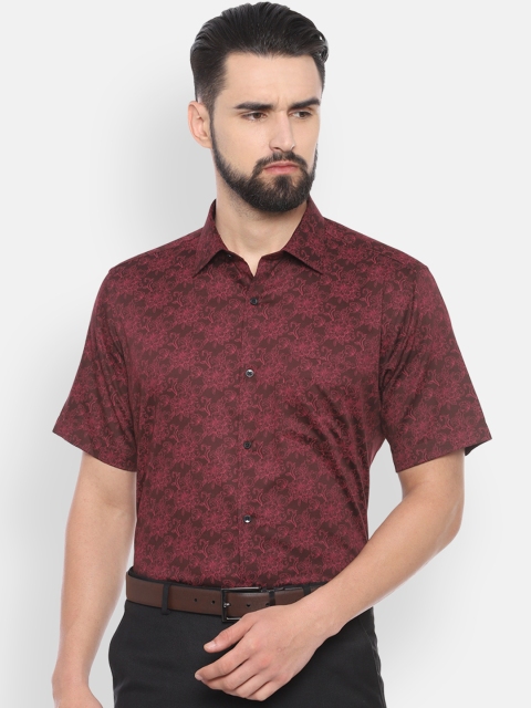 

Van Heusen Men Maroon Regular Fit Printed Formal Shirt