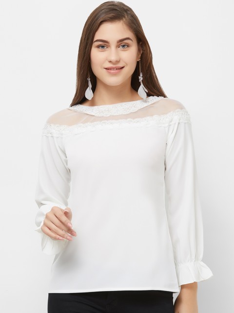 

Soie Women Off-White Embellished Top