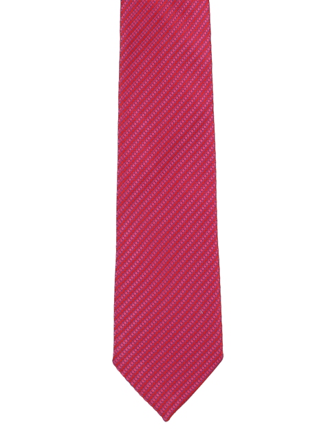 

Peter England Red Woven Design Broad Tie