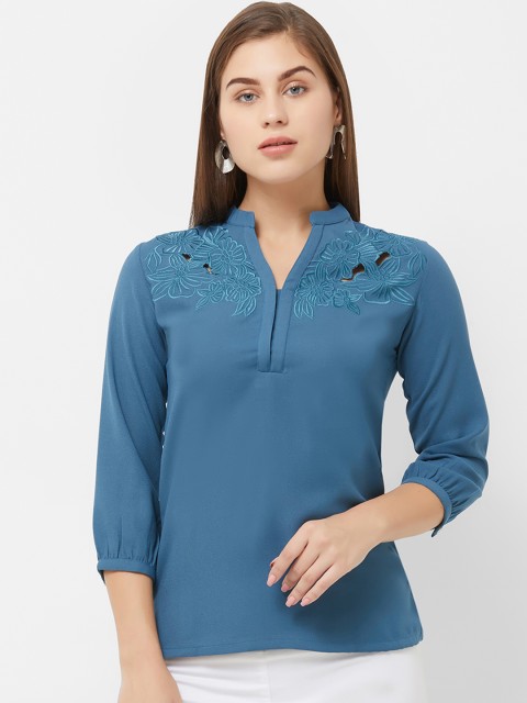 

Soie Women Blue Solid Top