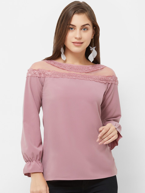 

Soie Women Pink Embellished Top