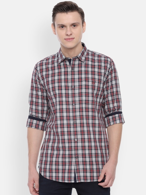 

Van Heusen Sport Men Grey Slim Fit Checked Casual Shirt