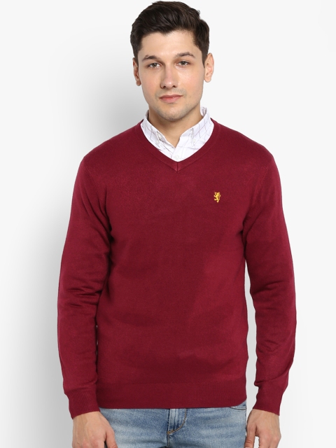 

Red Tape Men Maroon Solid Sweater