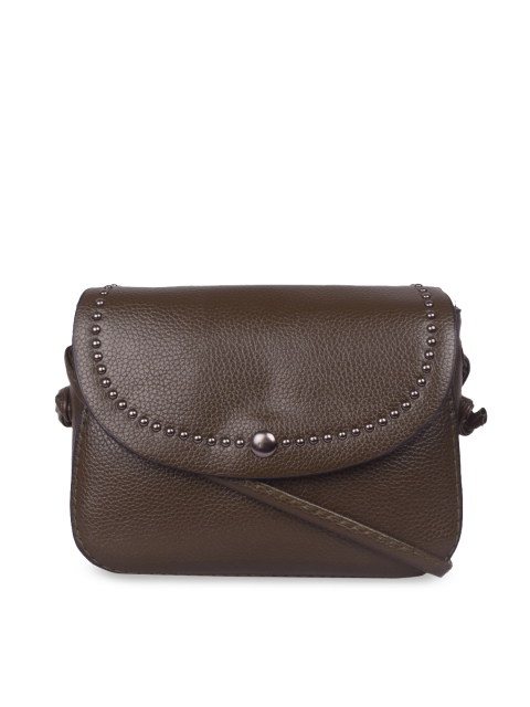 

Bagkok Olive Green Solid Sling Bag