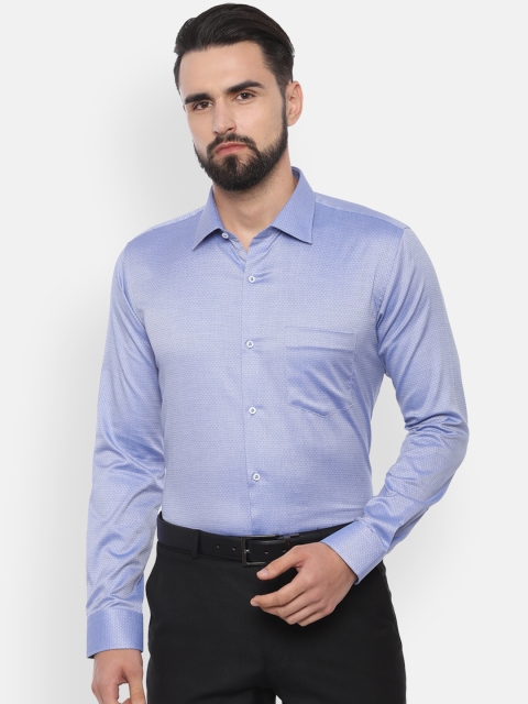 

Van Heusen Men Blue Slim Fit Self Design Formal Shirt