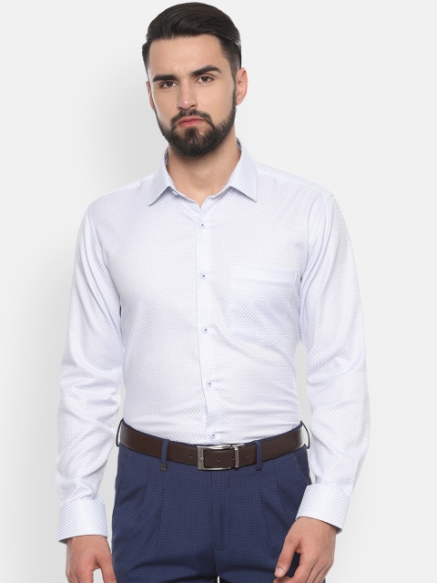 

Van Heusen Men White Regular Fit Checked Formal Shirt