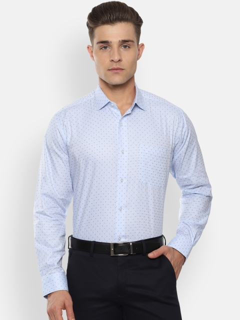 

Van Heusen Men Blue & Grey Regular Fit Printed Formal Shirt