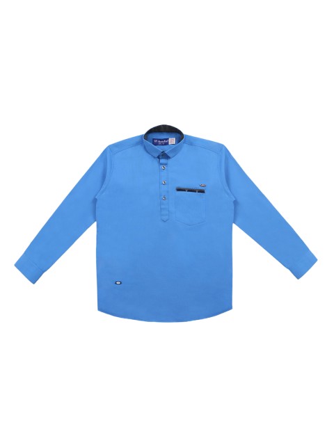 

Lil Tomatoes Boys Blue Solid Straight Kurta