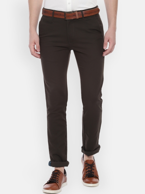 

V Dot Men Brown Slim Fit Solid Chinos
