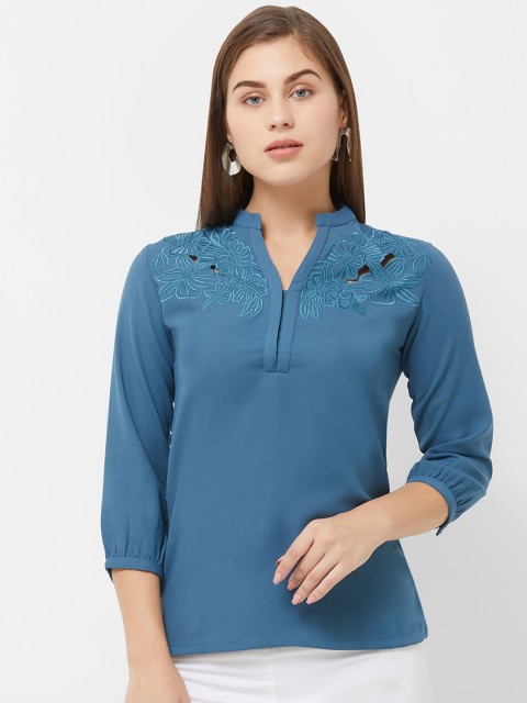 

Soie Women Blue Solid Top