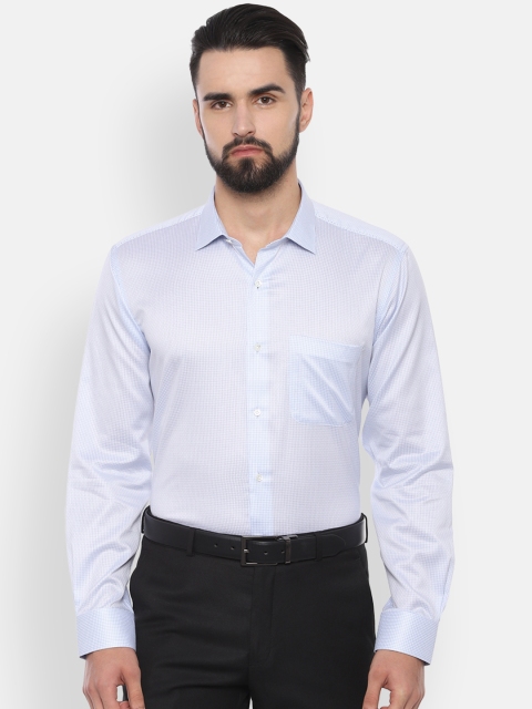 

Van Heusen Men Blue Regular Fit Checked Formal Shirt