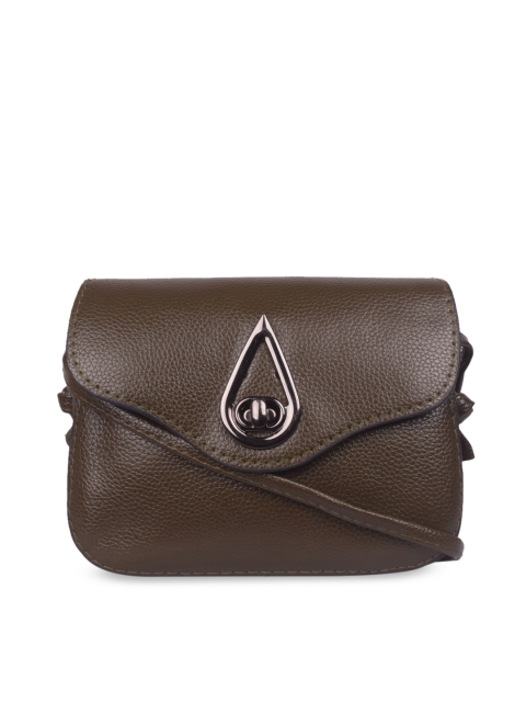 

Bagkok Olive Green Solid Sling Bag