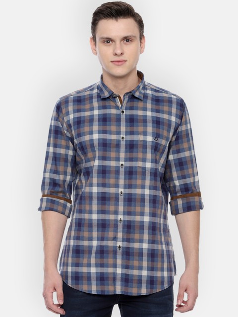 

Van Heusen Sport Men Blue Slim Fit Checked Casual Shirt