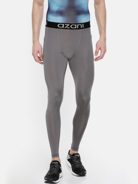 

Azani Men Grey Solid Compression Tights
