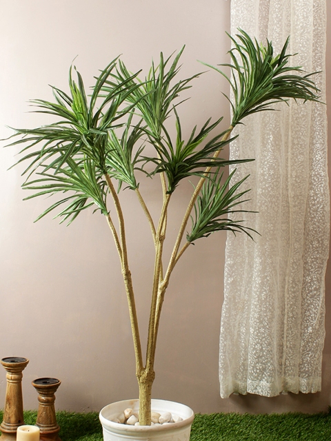 

TAMIRHA Green Artificial Yucca Plant in White Pot