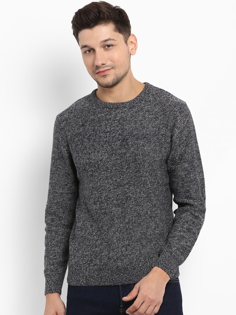 

Red Tape Men Grey Melange Self Design Sweater