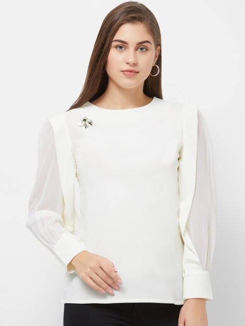 

Soie Women White Solid Top