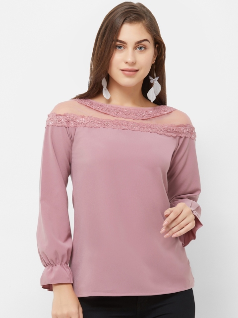 

Soie Women Pink Embellished Top