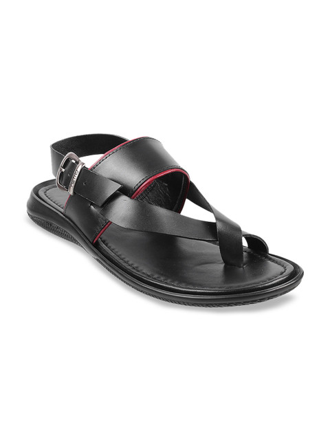 

Metro Men Black Solid Sandals
