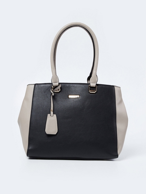 

CODE by Lifestyle Black & Cream-Coloured Colourblocked Shoulder Bag