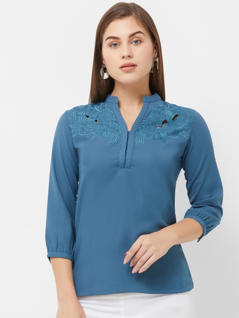 

Soie Women Blue Solid Top