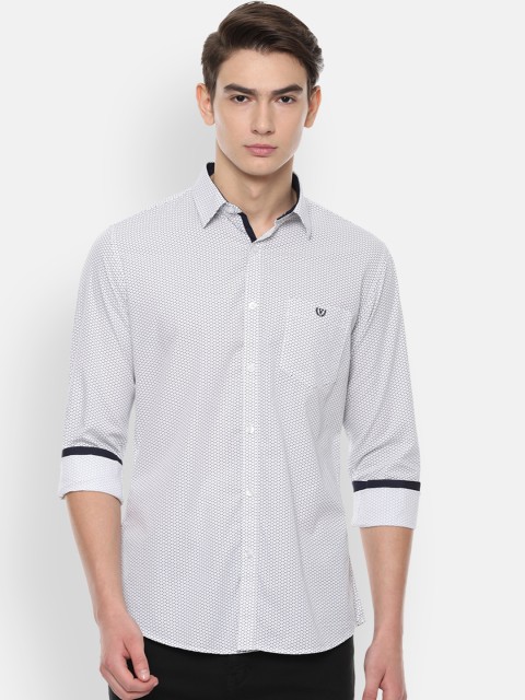 

Van Heusen Sport Men White Slim Fit Printed Casual Shirt