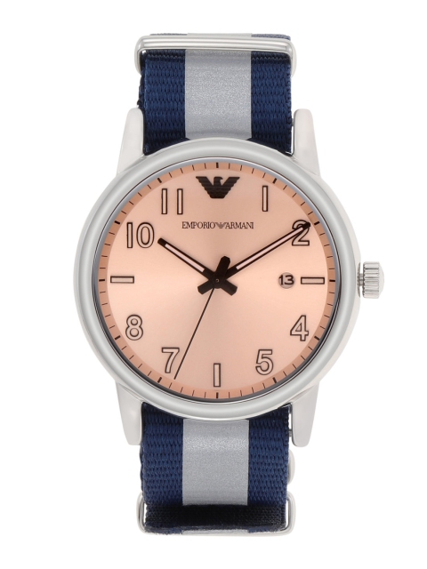 

Emporio Armani Men Orange & Silver-Toned Analogue Watch AR11212