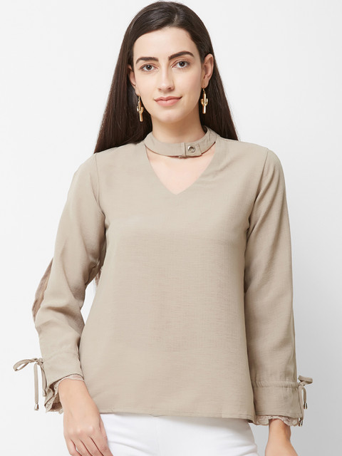 

Soie Women Beige Solid Top