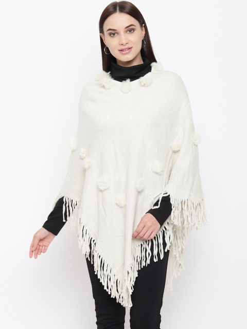 

HK colours of fashion Women Off-White Solid Sweater
