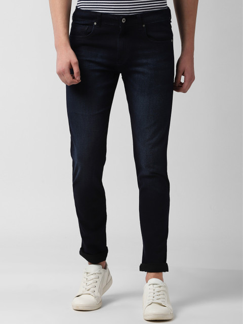 

Peter England Casuals Men Navy Blue Skinny Fit Mid-Rise Clean Look Stretchable Jeans