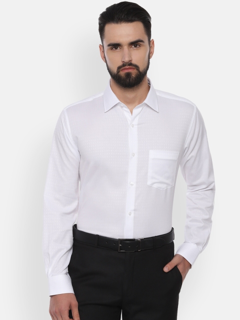 

Van Heusen Men White Regular Fit Self Design Formal Shirt