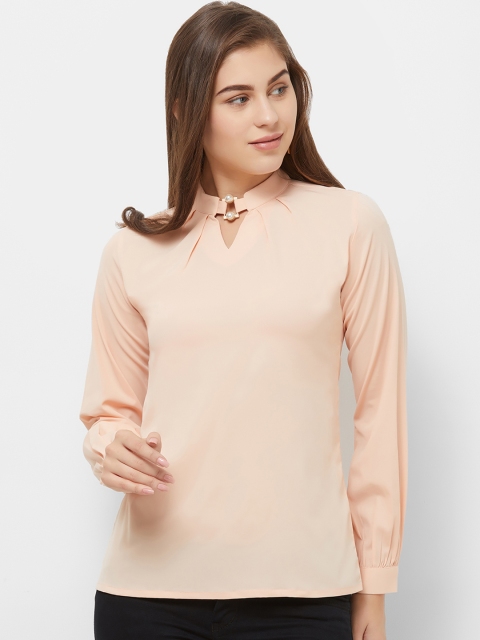 

Soie Women Peach-Coloured Solid Top