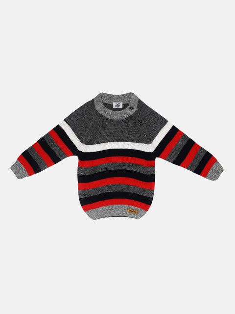 

The Sandbox Clothing Co. Boys Red & Grey Striped Sweatshirt