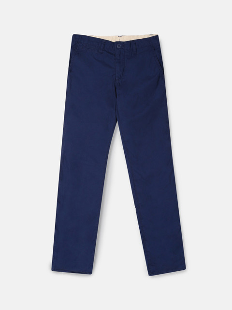 

GAP Boys Blue Solid Straight Fit Regular Trousers